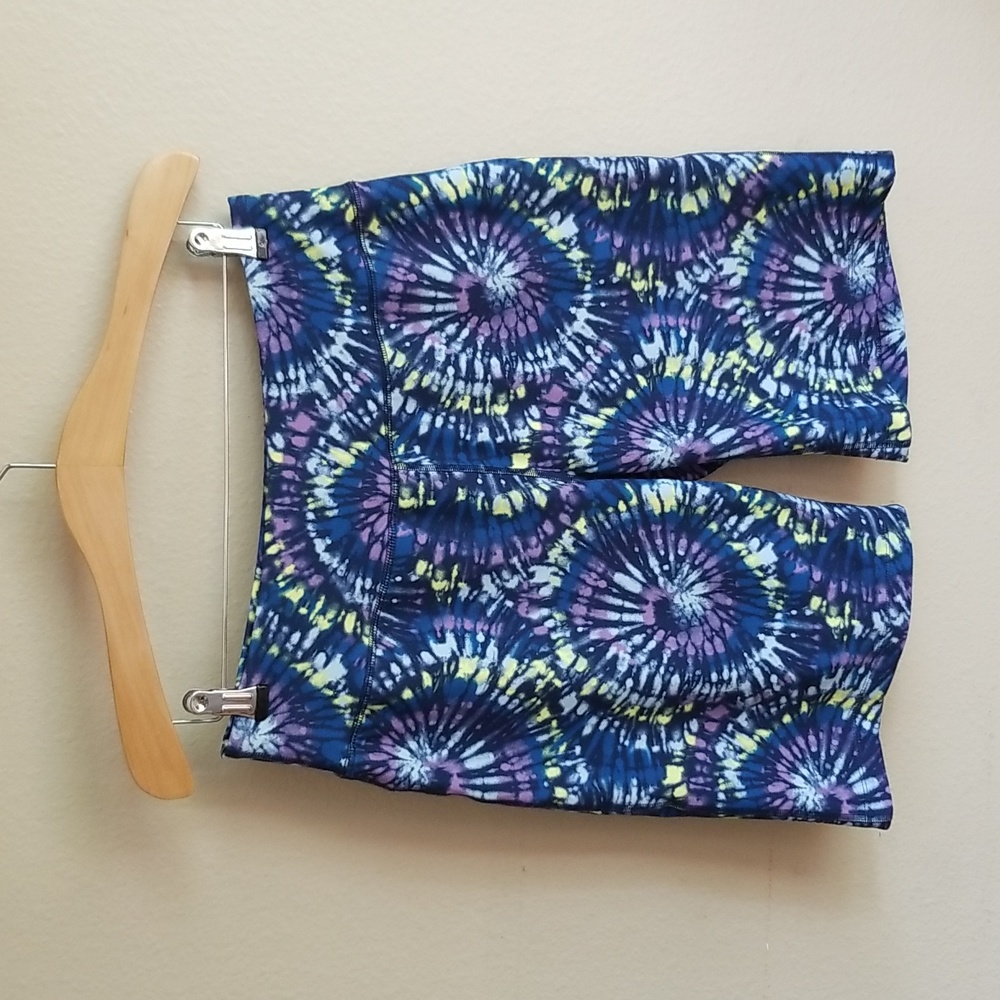 Lands' End L or XL Tie Dye Bike Shorts 10 or 12